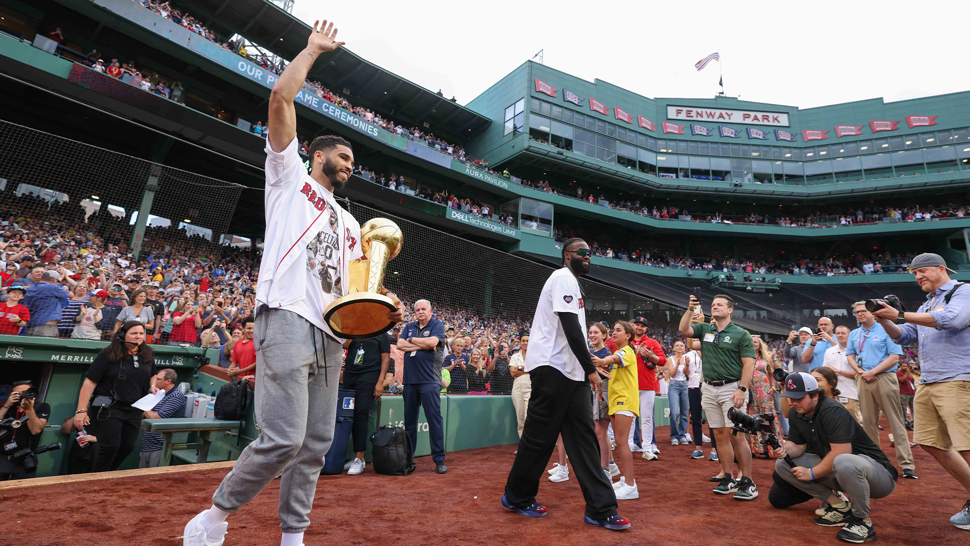 Boston celtics forward Jayson Tatum and shooting guard Jaylen brown