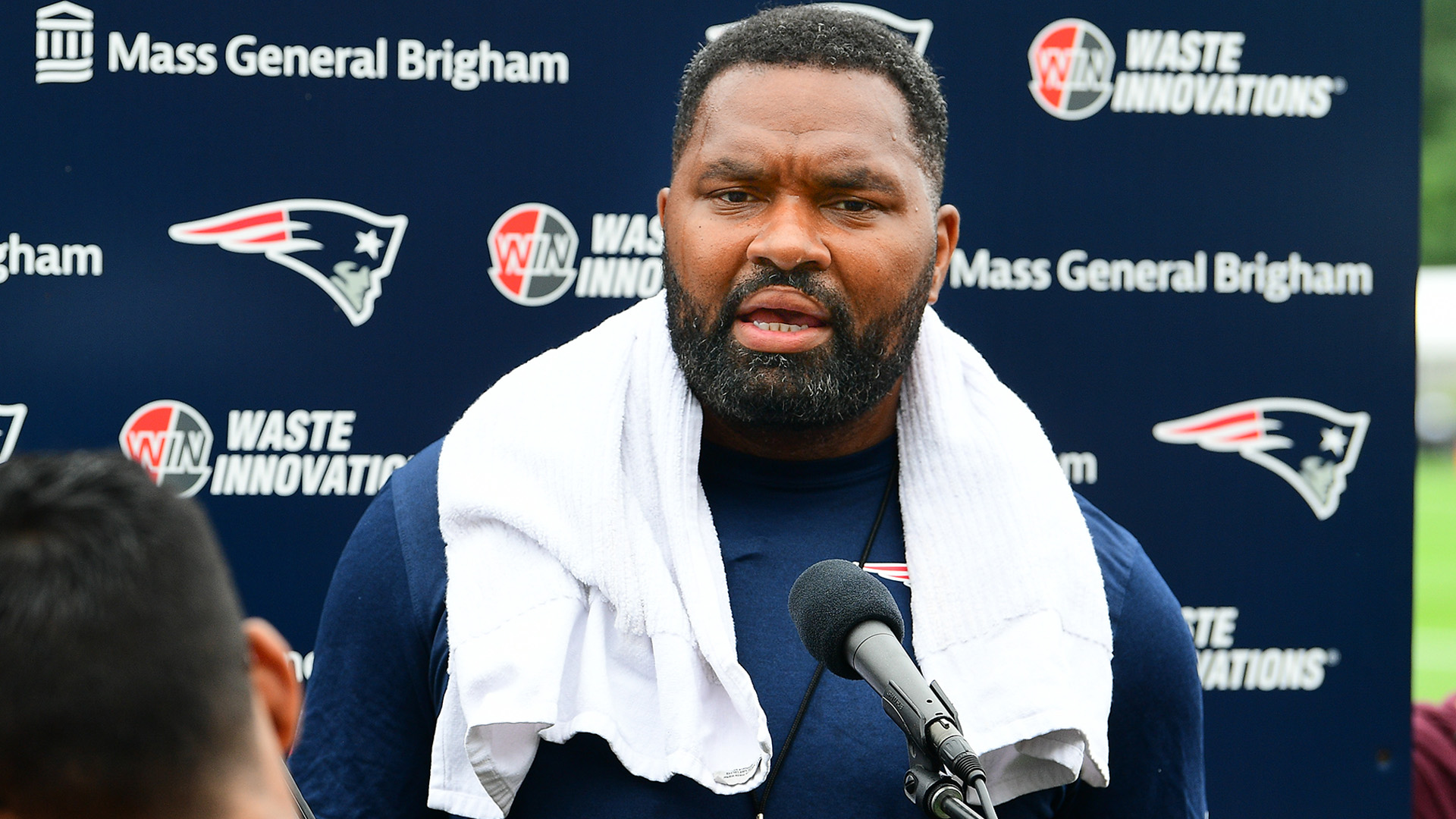 New England Patriots head coach Jerod Mayo