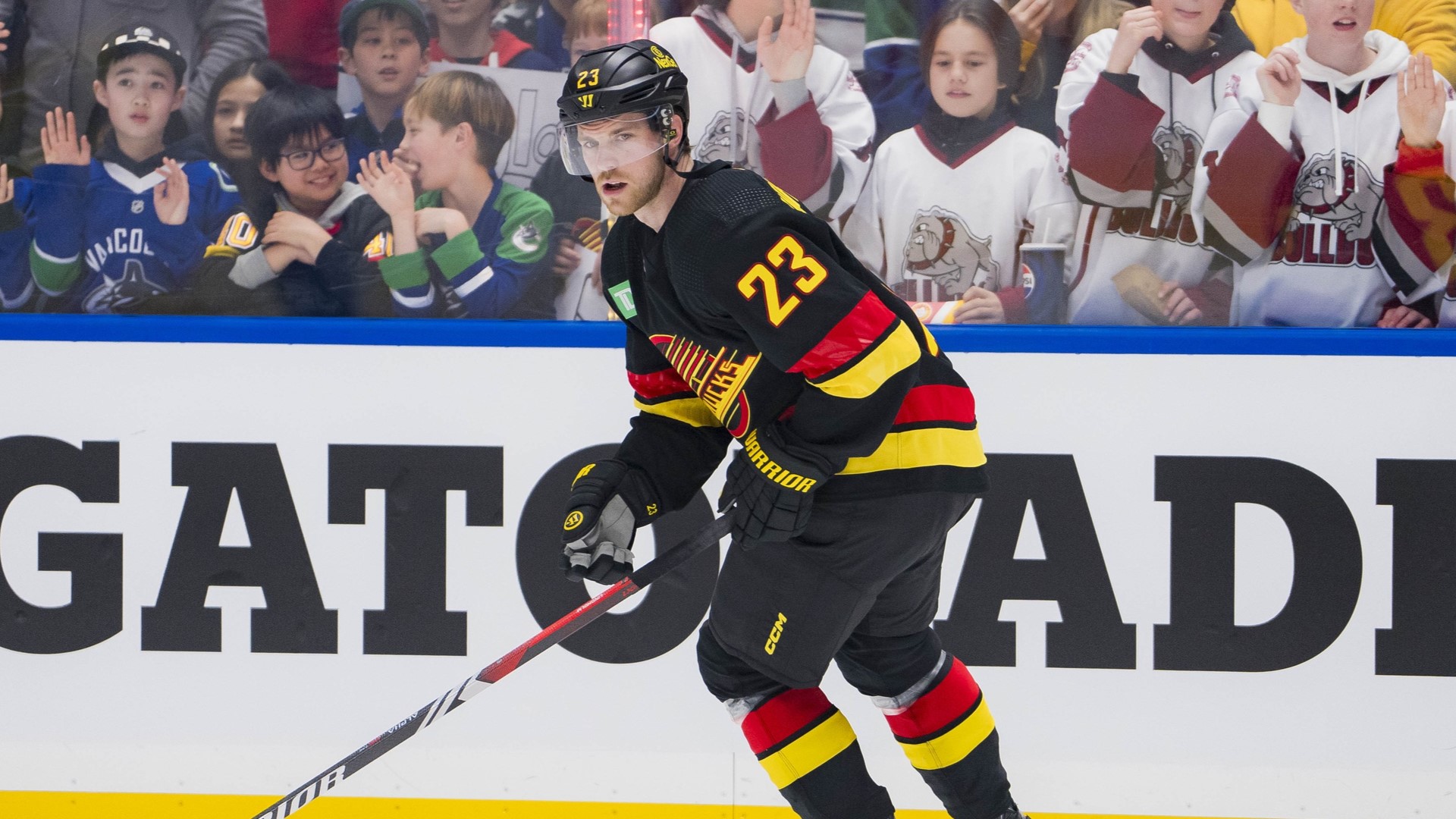 Boston Bruins forward Elias Lindholm