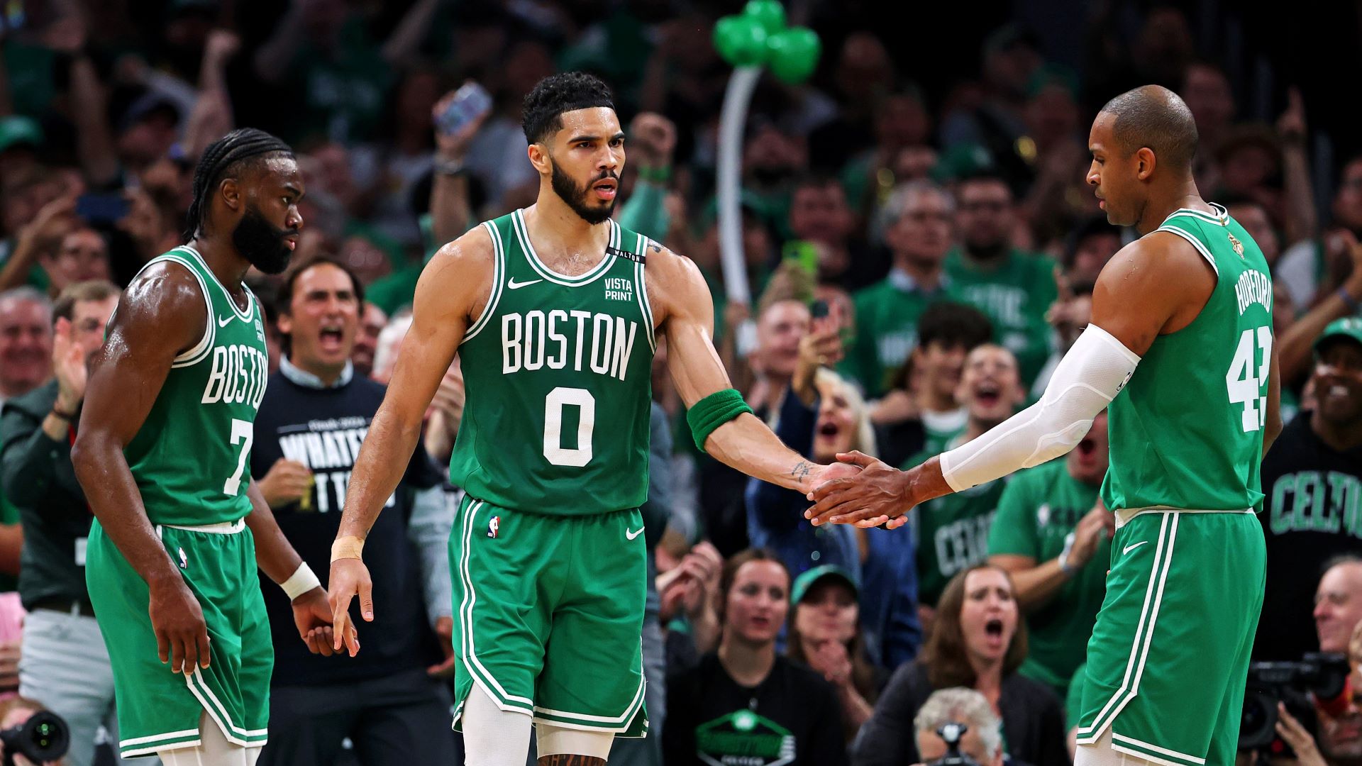 Boston Celtics center Al Horford and forward Jayson Tatum
