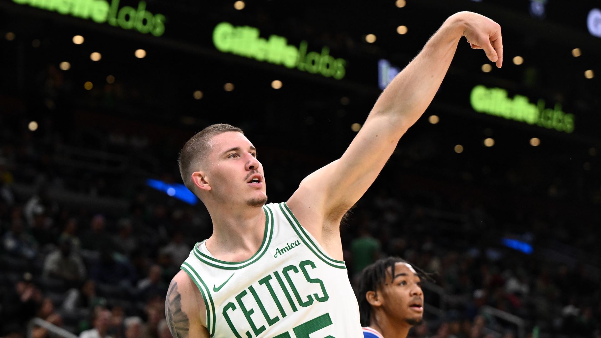 Boston Celtics forward Baylor Scheierman