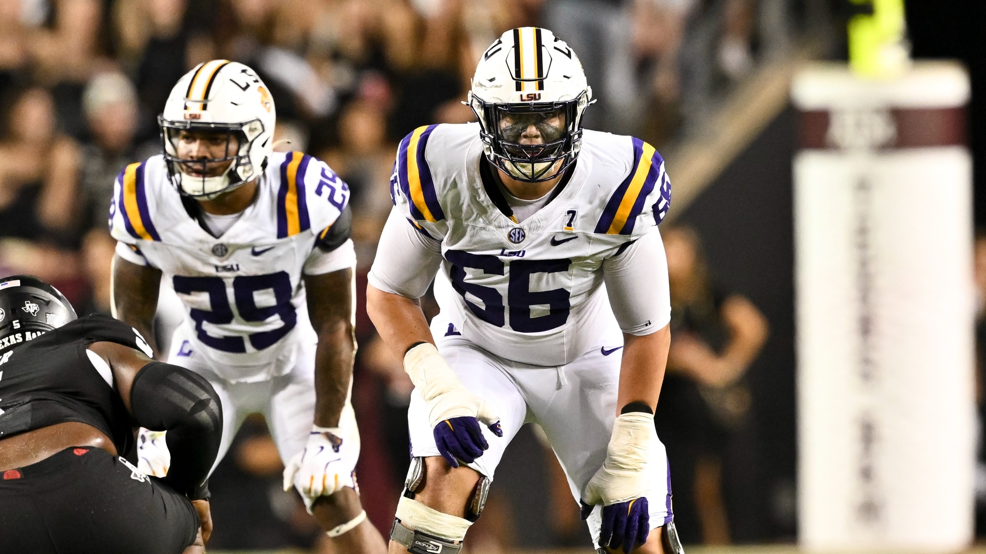 LSU Tigers offensive tackle Will Campbell