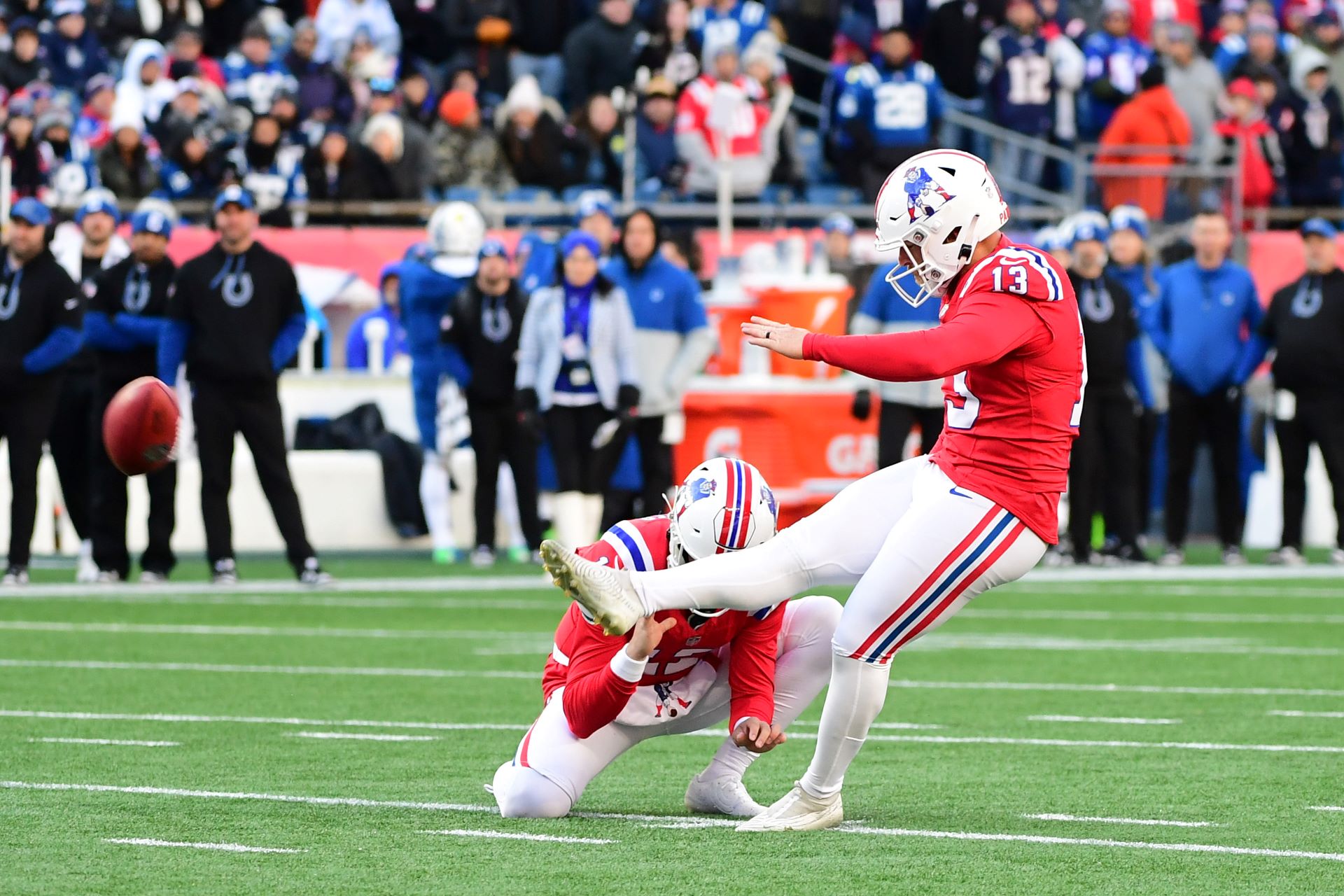 New England Patriots kicker Joey Slye