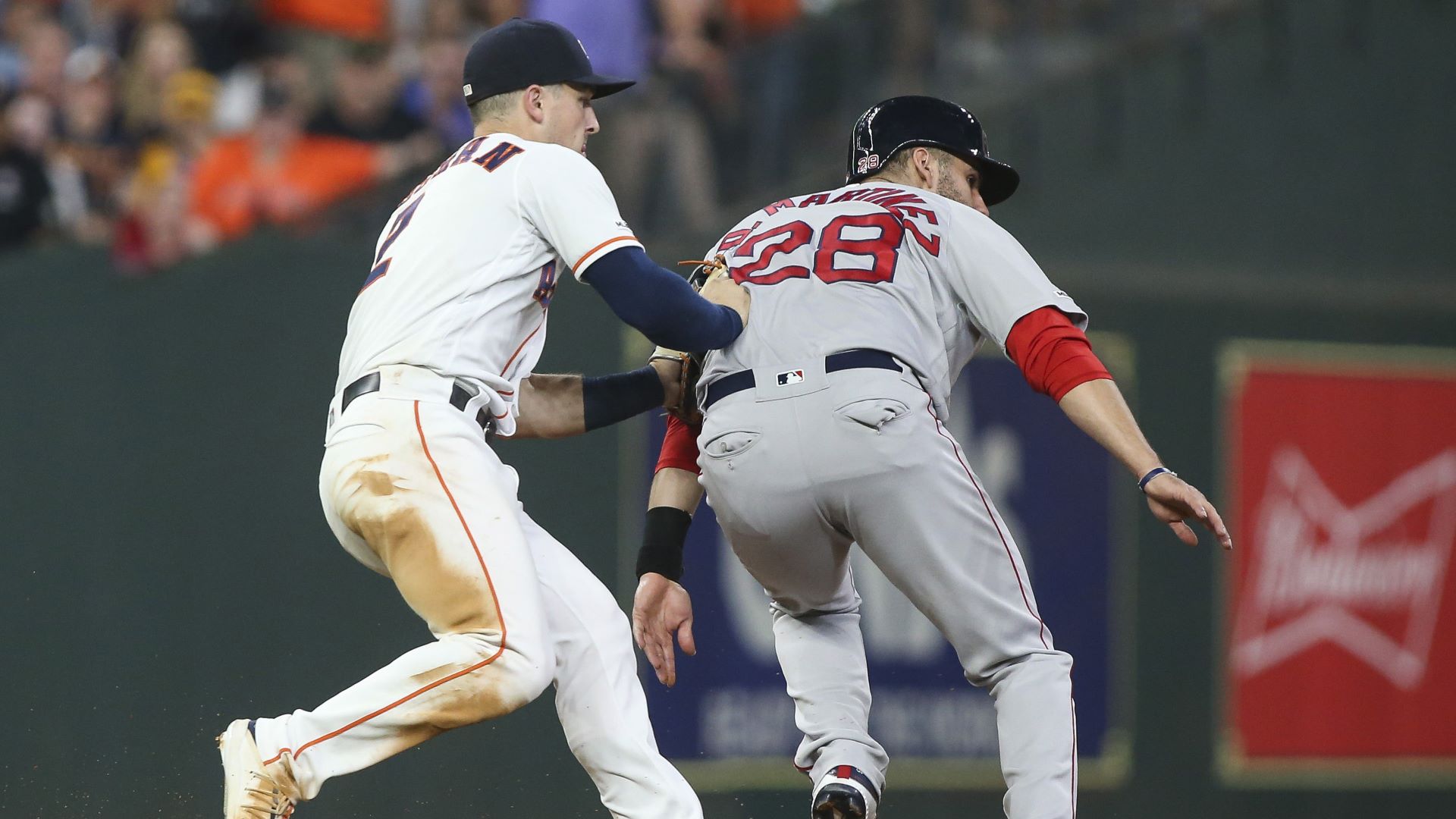 MLB infielder Alex Bregman and designated hitter J.D. Martinez