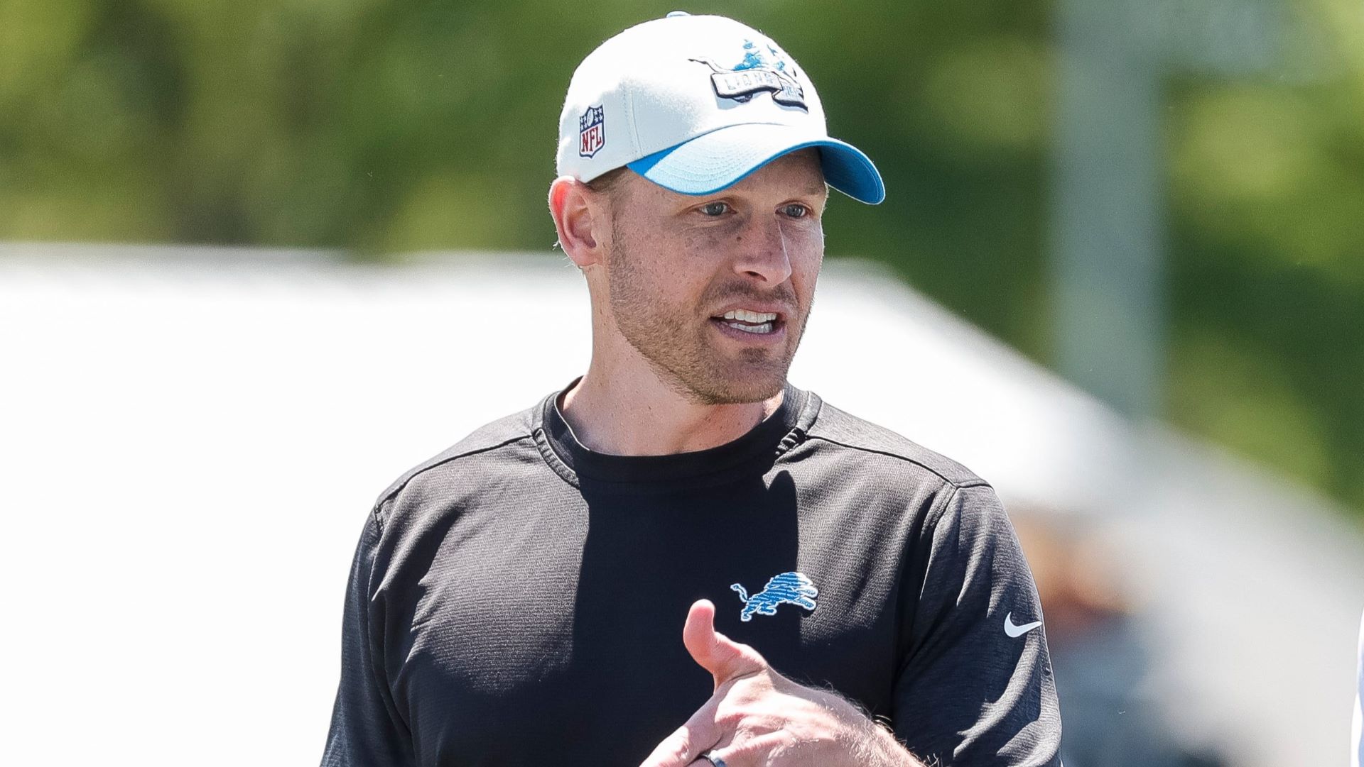 Detroit Lions offensive coordinator Ben Johnson