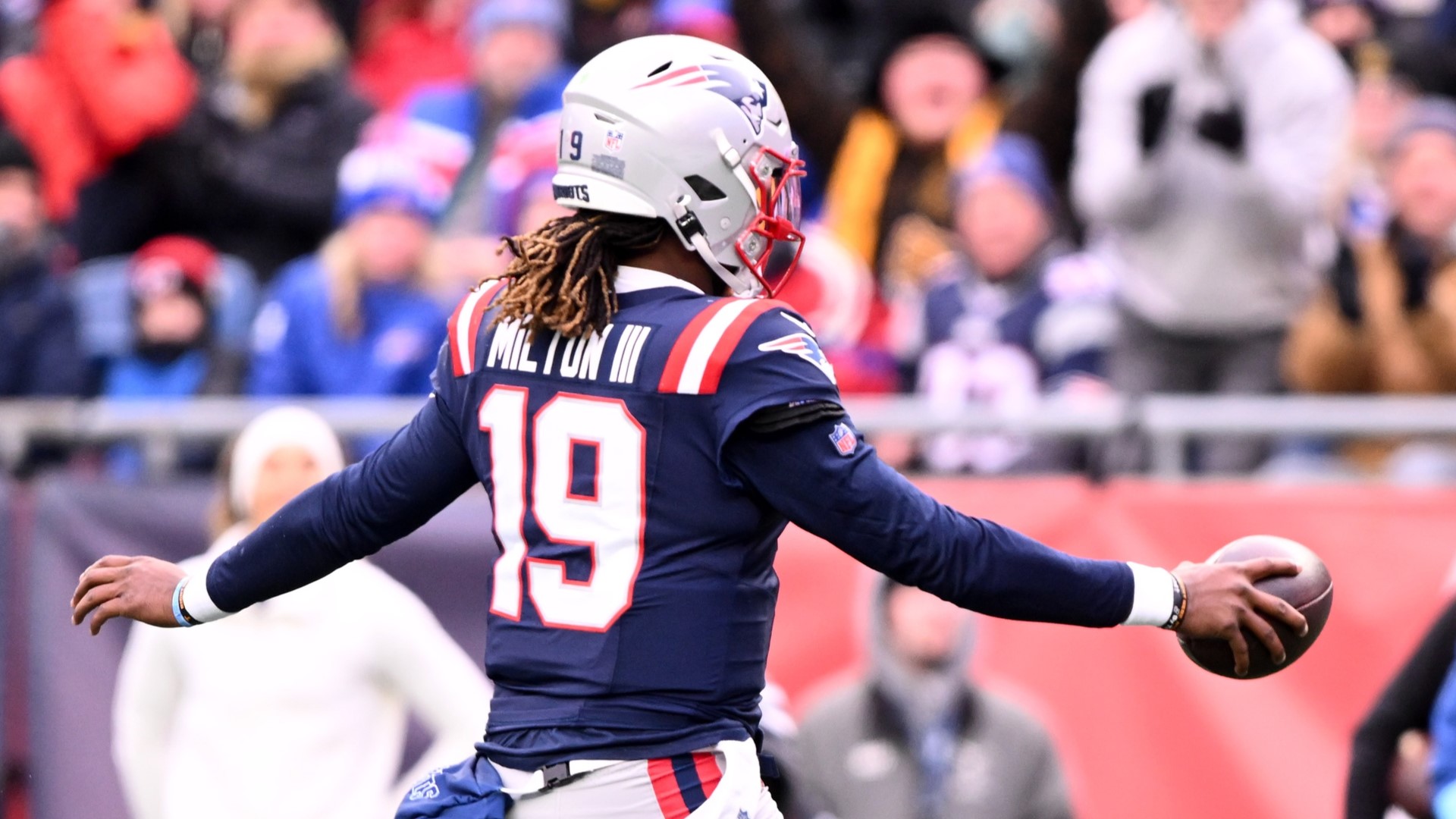 New England Patriots quarterback Joe Milton III