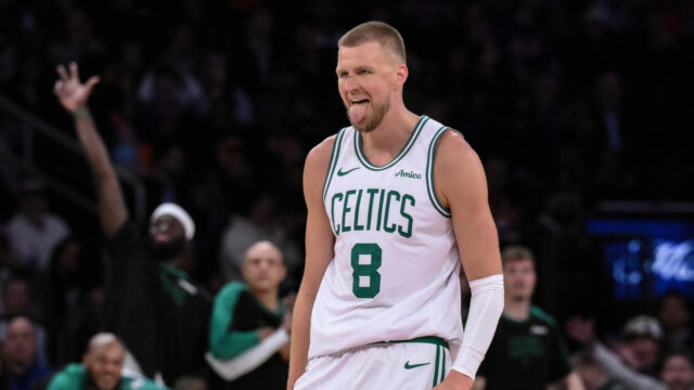 Boston Celtics center Kristaps Porzingis