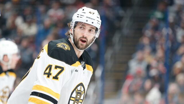 Boston Bruins forward Mark Kastelic
