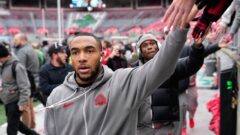 New England Patriots running back TreVeyon Henderson