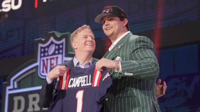New England Patriots left tackle Will Campbell
