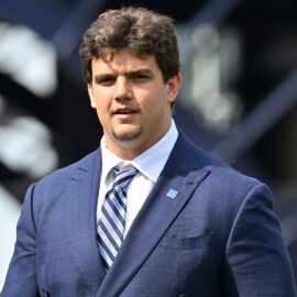 New England Patriots offensive lineman Will Campbell