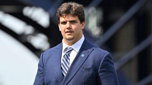 New England Patriots offensive lineman Will Campbell