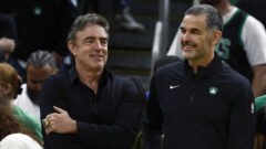 Boston Celtics owner Wyc Grousbeck and owner-in-waiting Bill Chisholm