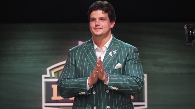 New England Patriots offensive tackle Will Campbell