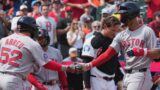 Boston Red Sox second baseman Kristian Campbell, outfielder Wilyer Abreau