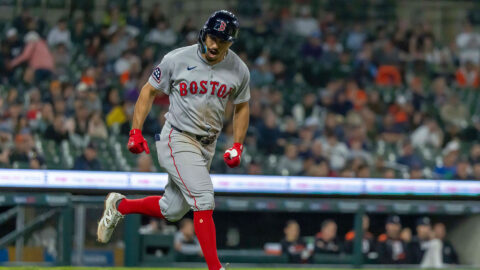 Boston Red Sox infielder David Hamilton