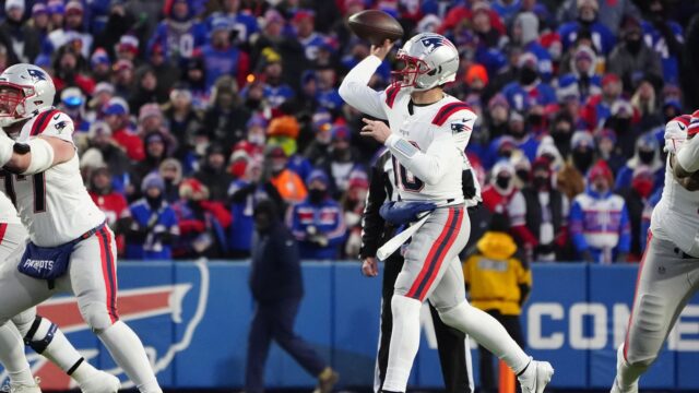New England Patriots quarterback Drake Maye