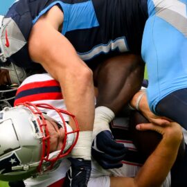 New England Patriots quarterback Drake Maye and linebacker Jack Gibbens