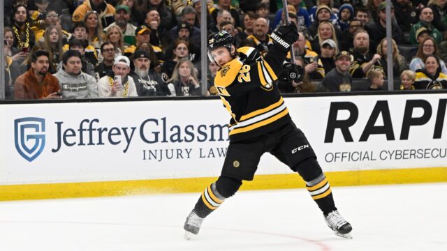 Boston Bruins forward Elias Lindholm