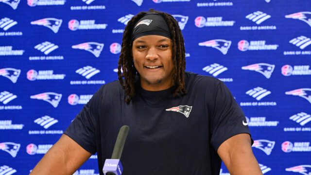 New England Patriots offensive lineman Jared Wilson