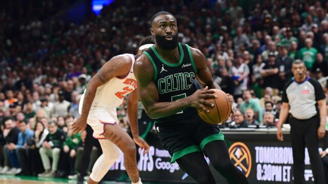 Boston Celtics forward Jaylen Brown