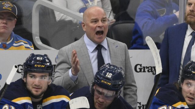 St. Louis Blues coach Jim Montgomery