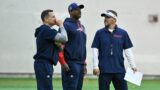 New England Patriots executive Ryan Cowden, offensive coordinator Josh McDaniels