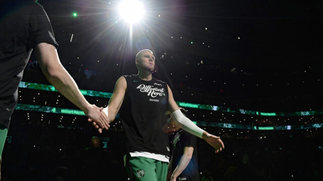 Boston Celtics center Kristaps Porzingis