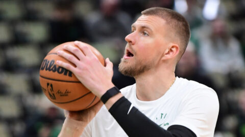 Boston Celtics center Kristaps Porzingis