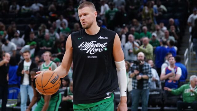 Boston Celtics center Kristaps Porzingis