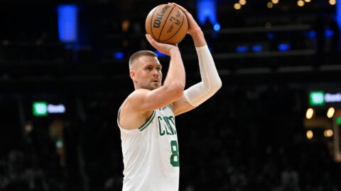 Boston Celtics forward Kristaps Porzingis