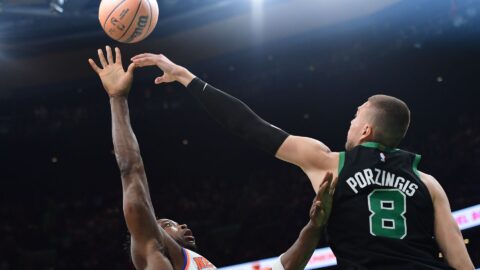 Boston Celtics center Kristaps Porzingis
