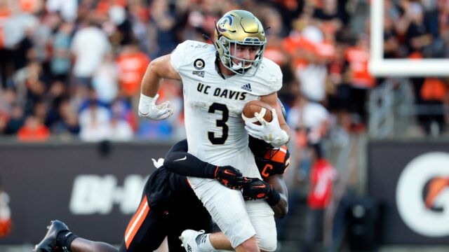 New England Patriots undrafted rookie running back Lan Larison