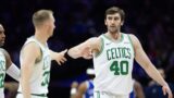 Boston Celtics center Luke Kornet and forward Sam Hauser