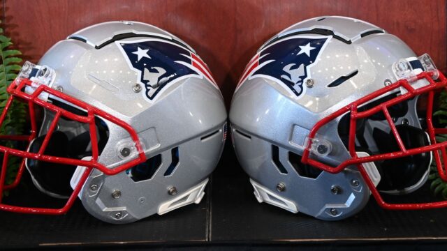 New England Patriots helmets