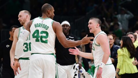 Boston Celtics guard Payton Pritchard and center Al Horford