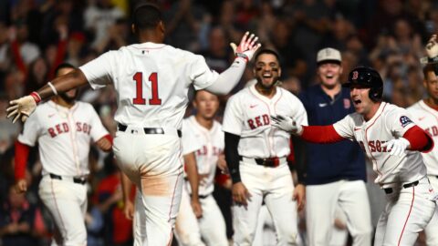 Boston Red Sox designated hitter Rafael Devers