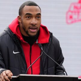 New England Patriots running back TreVeyon Henderson