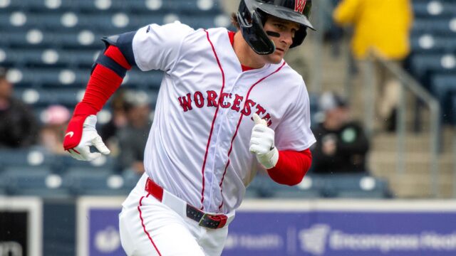 Worcester Red Sox Left Fielder Roman Anthony