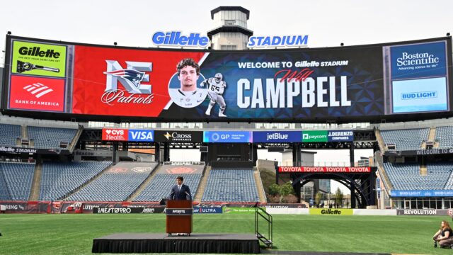 New England Patriots offensive tackle Will Campbell