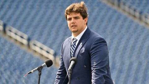 New England Patriots offensive lineman Will Campbell