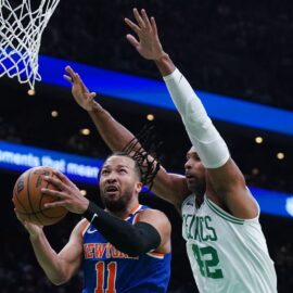 Boston Celtics center Al Horford, New York Knicks guard Jalen Brunson