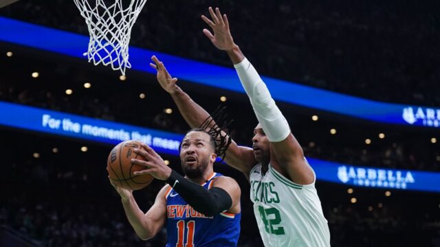 Boston Celtics center Al Horford, New York Knicks guard Jalen Brunson