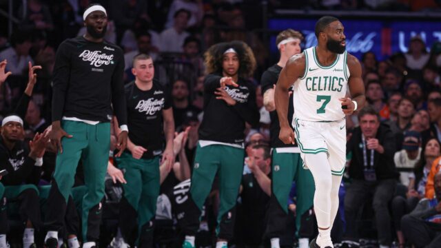 Boston Celtics forward Jaylen Brown