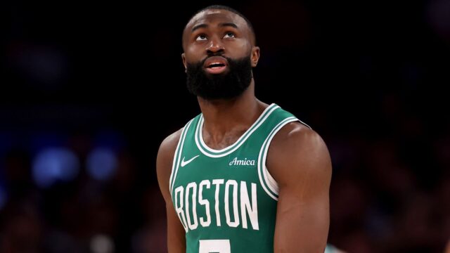Boston Celtics forward Jaylen Brown