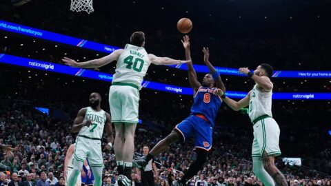 Boston Celtics center Luke Kornet, New York Knicks forward OG Anunoby