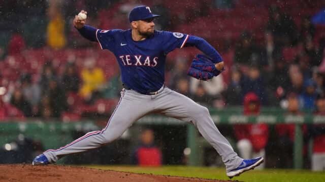 Texas Rangers pitcher Nathan Eovaldi
