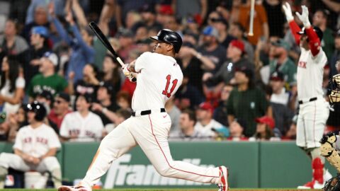 Boston Red Sox designated hitter Rafael Devers
