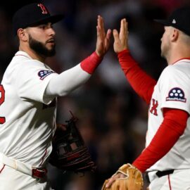 Boston Red Sox outfielder Wilyer Abreu and third bsaeman Alex Bregman