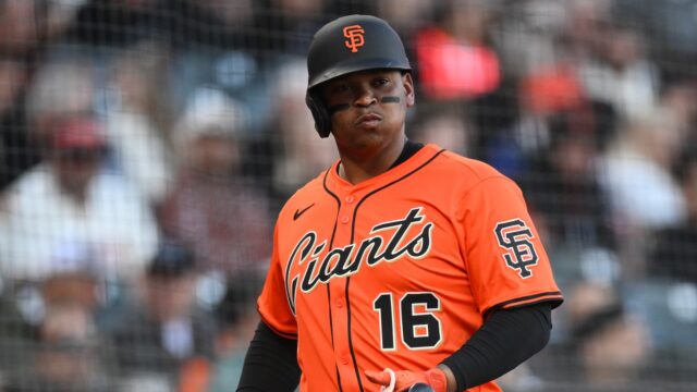 San Francisco Giants slugger Rafael Devers was struck out by Red Sox closer Aroldis Chapman
